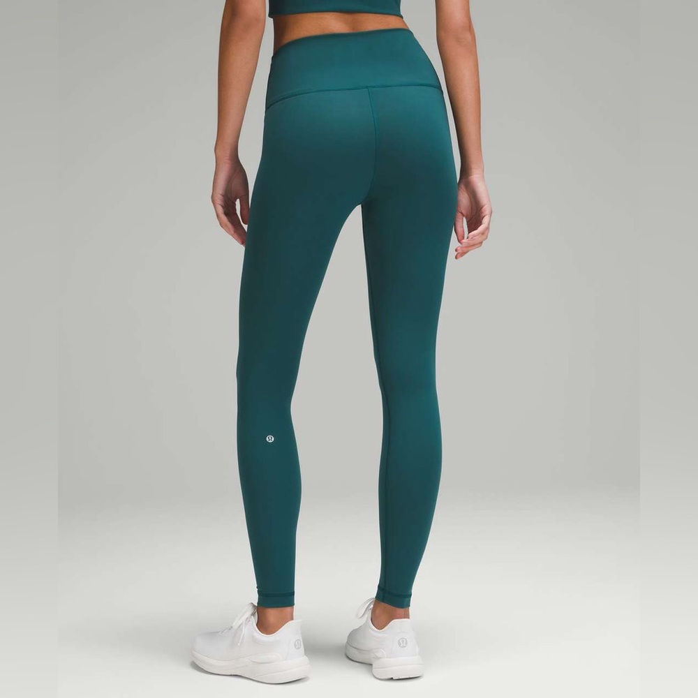 Lululemon Wunder Train High-Rise Tight 28" Storm Teal size 8